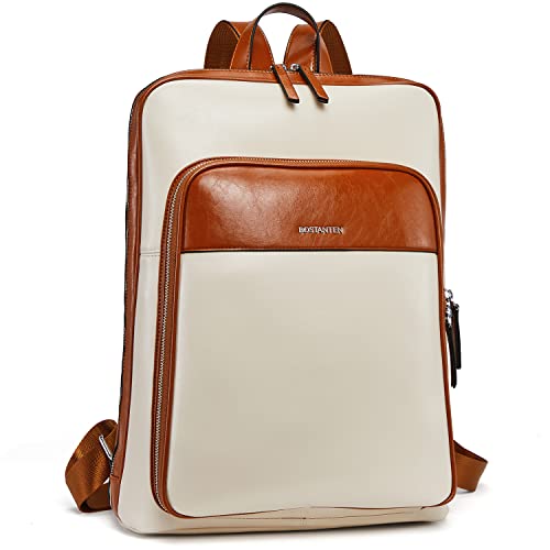 BOSTANTEN Zaino in pelle per computer portatile da 15,6 pollici borsa...