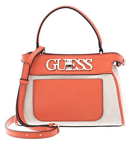 Guess Uptown Chic Small Turnlock Satchel Orange