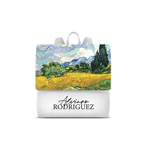 Alviero Rodriguez Zainetto Lux Bianco Cypress Pattern Zaino donna moda...