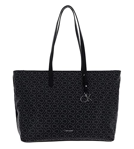 Calvin Klein Borsa Tote Bag Donna Ck Must Shopper Medium Mono con Zip,...