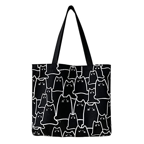 TSHAOUN Borsa tote in tela per gatti, Borsa Shopper Cotone, borsa in...