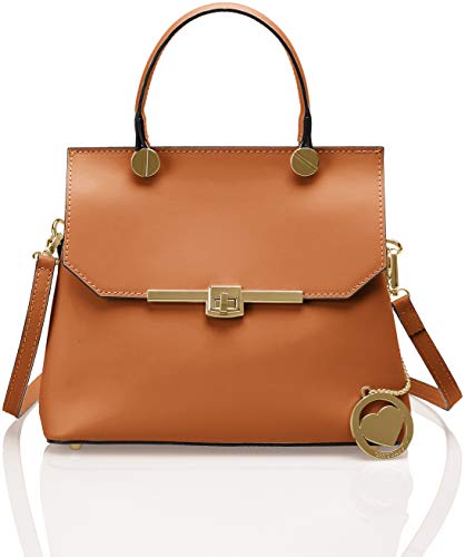Chicca Borse Cbc7708tar, Borsa a Mano Donna, Marrone (Cuoio), 12x23x27...
