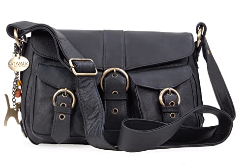 Catwalk Collection Handbags - Vera Pelle - Borse a Tracolla/Borsa a...