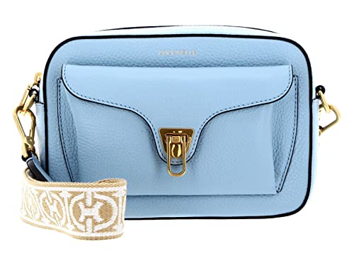 Coccinelle Beat Soft Ribb Crossbody Bag Grained Leather Aquarelle Blue