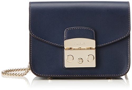FURLA Metropolis Mini Crossbody - Borsa Donna, Blu (Blu D), 8x12x17 cm...