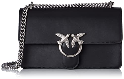 Pinko Love One Classic DC Vitello SE, Borsa Donna, Z99O_Nero-Old...