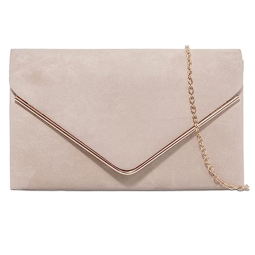 fi9 Pochette da donna in pelle scamosciata, per matrimoni, balli,...