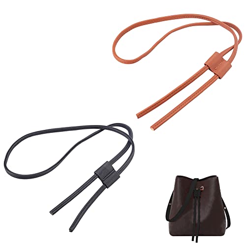 WADORN 2pcs 2colori pelle PU coulisse per borsa a secchiello, 100cm...