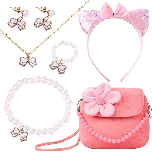 DKDDSSS 6PCS Borsetta Bambina, Gioielli Bambina Borsa di Peluche,...