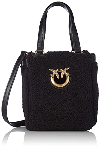 Pinko Love Click Mini Shopping 1 Eye, Borsa Donna, Z99Q_Nero-Antique...