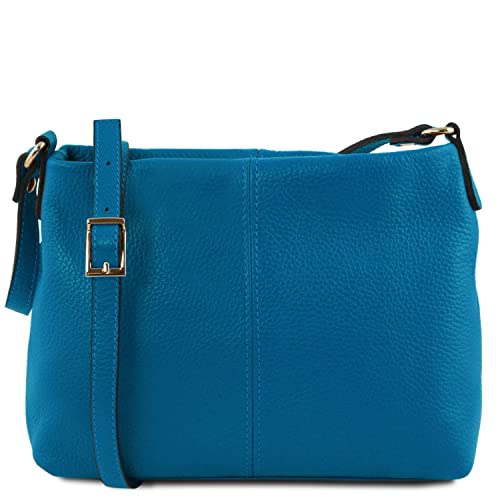 Tuscany Leather TLBag Borsa a tracolla in pelle morbida Blu