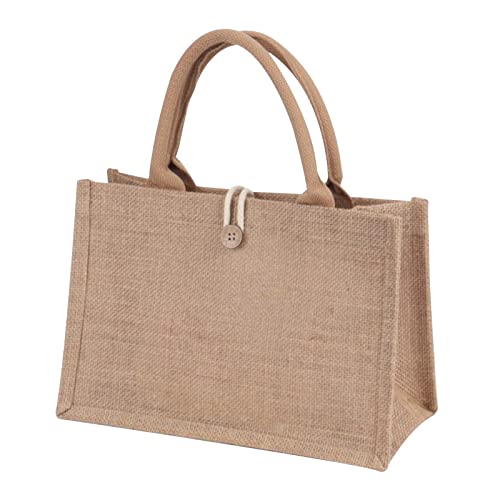 Cdemiy Borsa Portatile in Iuta Naturale, Borsa per la Spesa Portatile,...