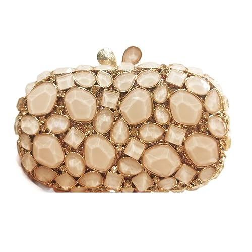 EviKoo Borse da Sera in Cristallo Oro/Argento da Donna Ladies Diamond...
