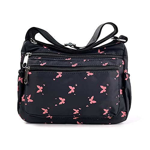 NOTAG Borsa Donna Borsa Tracolla in Nylon Floreale Impermeabile Borsa...