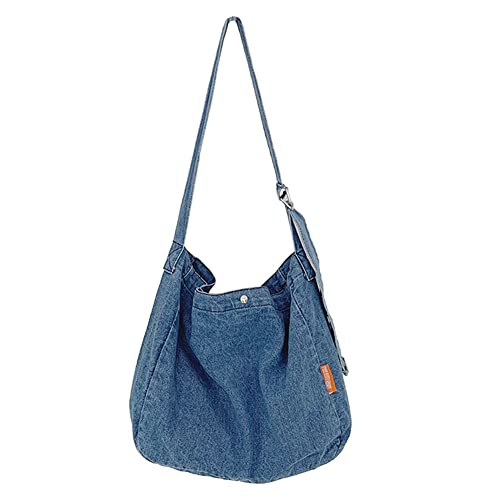 BIOSA Jeans in tela, borsa a tracolla da donna, vintage, grande...