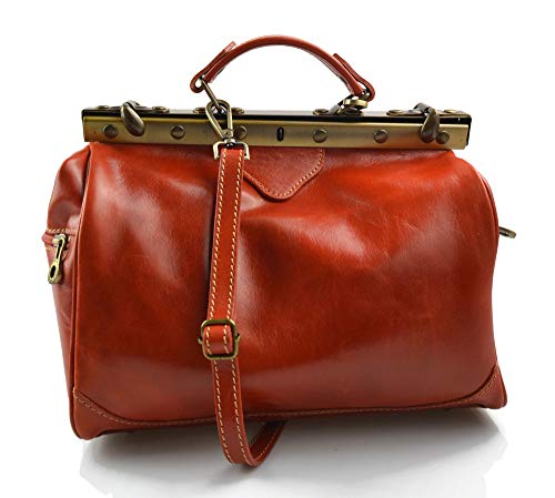 Borsa donna doctor bag vera pelle borsa donna medico handbag manici e...