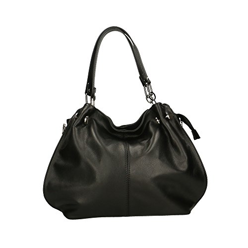 Chicca Borse Borsa a Spalla Donna in Pelle Made in italy 38x30x12 Cm