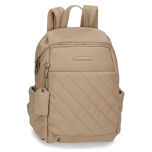 Pepe Jeans Kylie Zaino Casual 12' Beige 25,5 x 35 x 14 cm Ecopelle,...