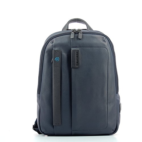 PIQUADRO Pulse, Zaino in Pelle Unisex - Adulto, Blu
