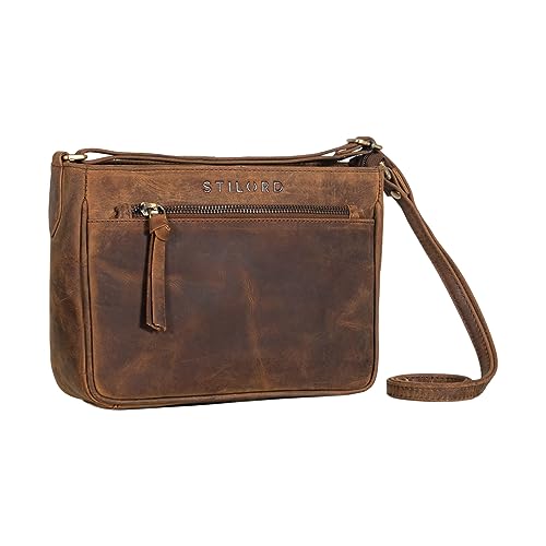 STILORD 'Lilia' 2-in-1 Borsa a Tracolla Borsetta da Donna in Cuoio...