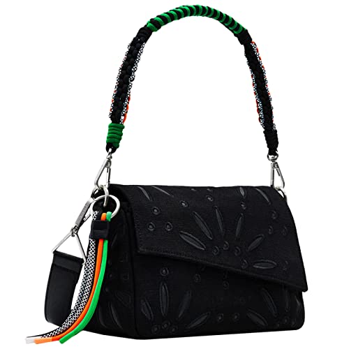 Desigual Sacca, Bag_Summer Dandelion PHUK 2000 Black Donna, Nero,...