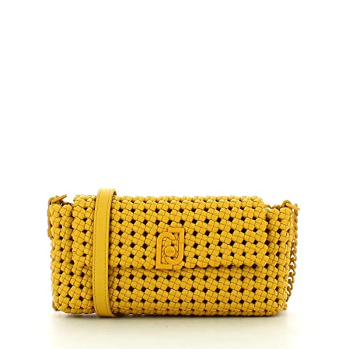 Borsa a tracolla intrecciata Light Yellow