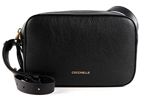 Coccinelle Lea Double Zip Crossbody Bag Noir