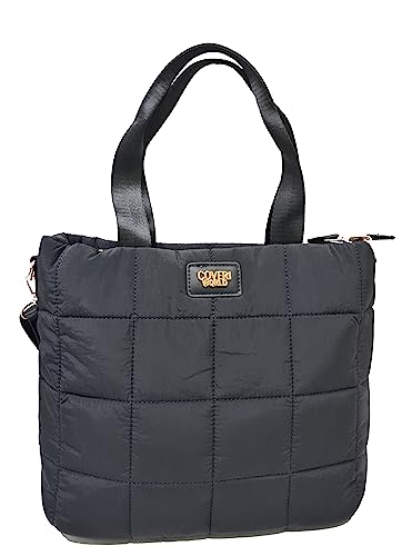 COVERI COLLECTION Borsa Donna Shopping Tracolla e Manici Tessuto...