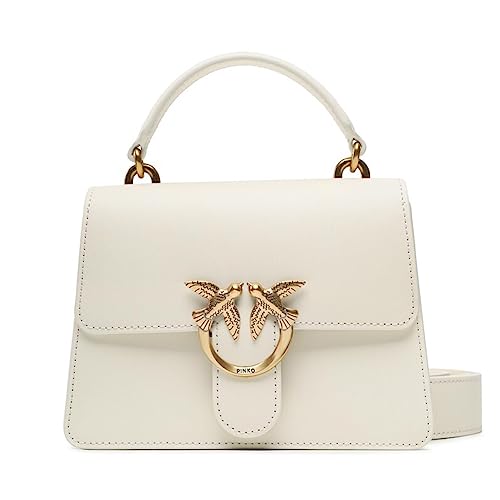 Pinko Love One Top Handle Mini Light, Borsa Donna, Z14Q_Bianco...