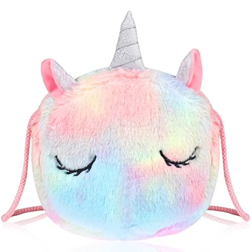 WolinTek Borsetta per Bambini, Borsa a Tracolla per Bambine,Unicorno...