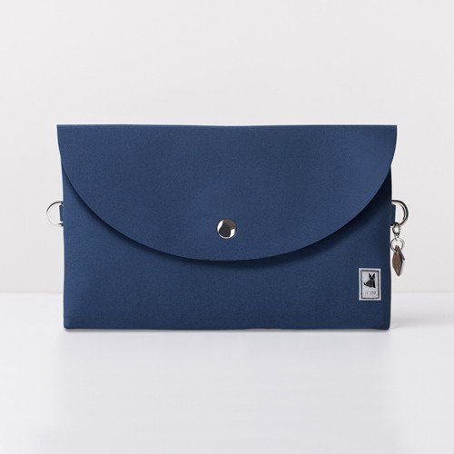 JU'STO Justo CANVAS J-POSH NEOPRENE BLU CON PATTA BOTTONE AUTOMATICO
