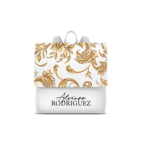 Alviero Rodriguez Zainetto Lux Bianco Barocco Pattern Zaino donna moda...