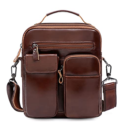 Borsello Uomo Pelle Vera Borsa a Tracolla Piccolo Vintage Borselli da...