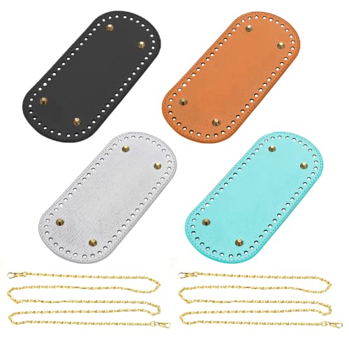 QINERSAW 4 Basi per Borse in Pelle all'Uncinetto 22 * 10 CM Basi per...