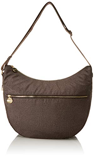 Borbonese Luna Bag Medium, Borsa a Tracolla Donna, Marrone...