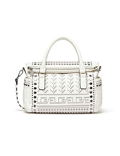Desigual Bols_azabache Loverty, Borsetta Donna, Bianco (Bianco),...