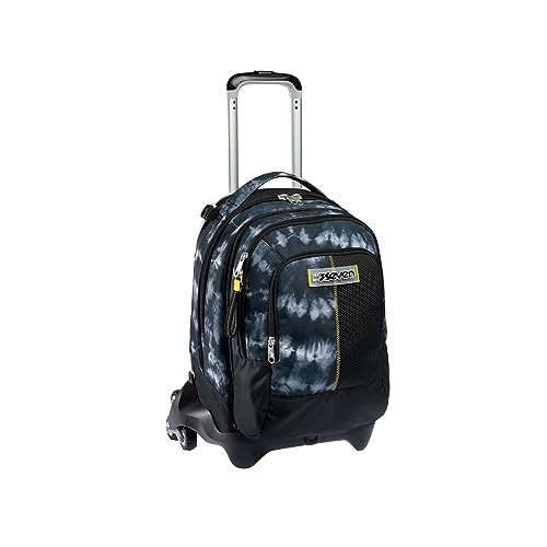 Trolley Scuola Seven - Jack 3 Ruote Detach HEAVY BOY - Nero - Zaino...