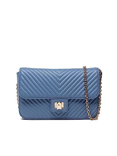 FURLA Borsa a tracolla pop star in pelle trapuntata Blu