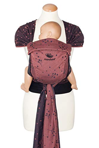 manduca Twist - Marsupio porta bebè con fibbia, per neonati e neonati, in tessuto di cotone biologico, tessuto Jaquard, colore: rosso