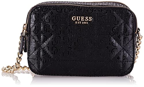 Guess Noelle Crossbody Camera, Borsa Donna, Black, Taglia Unica