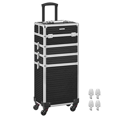 SONGMICS Valigetta Trucchi, Valigia Porta Trucchi 4 in 1, Grande,...