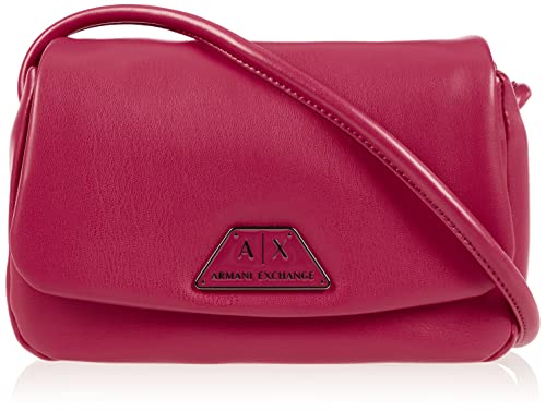 ARMANI EXCHANGE Alpha, Logo Plate, Sustainable, Tracolla Donna, Rosa...