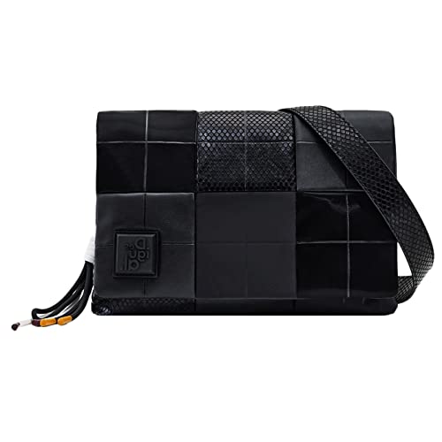 Desigual, Bag_DAMAS_DORTMUND FLAP 2000 BLACK Donna, Nero, Taglia unica