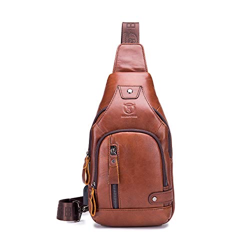 FANDARE Zaino Monospalla Pelle Borsa a tracolla Uomo Zainetto Sling...