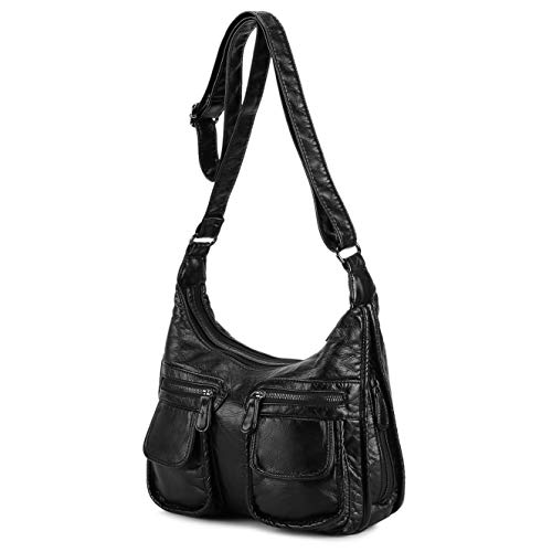 BAIGIO Borse da Spalla da Donna in Morbida Pelle PU con Multitasche...