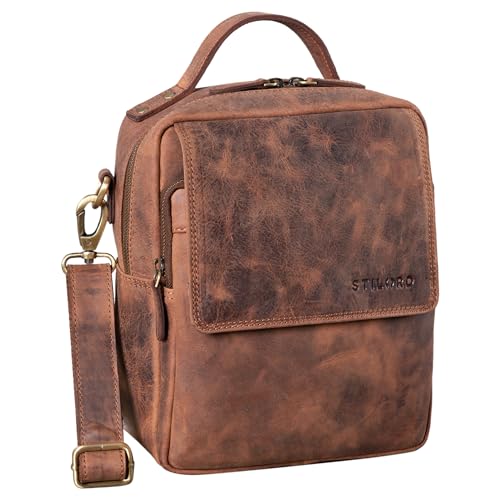 STILORD 'Gideon' Borsello Uomo a Tracolla in Pelle Vintage Borsa a...
