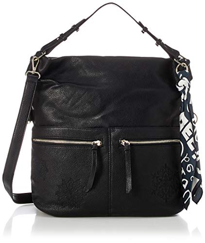 Desigual Bols Alexandra Pekin - Borsa a tracolla, 41 cm, colore: Negro