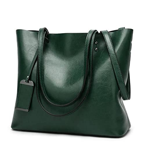 HIHELO Borsa a mano in pelle cerata borsa a secchiello semplice zaino...