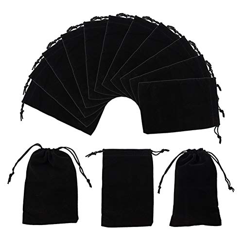 NBEADS 5Pcs Sacchetti di Velluto, 10 X 15 cm Borsa in Velluto Nero per...