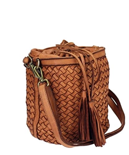 Superflybags Borsa Donna Secchiello A mano In Vera Pelle lavata...